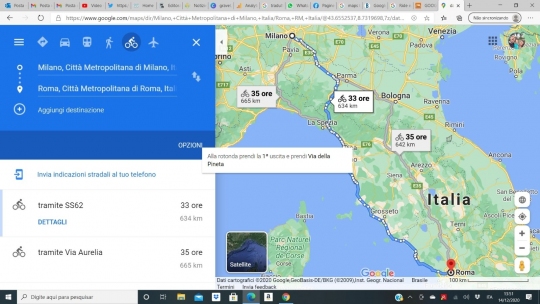 Cicloturismo, opzione "in bici" su Google Maps