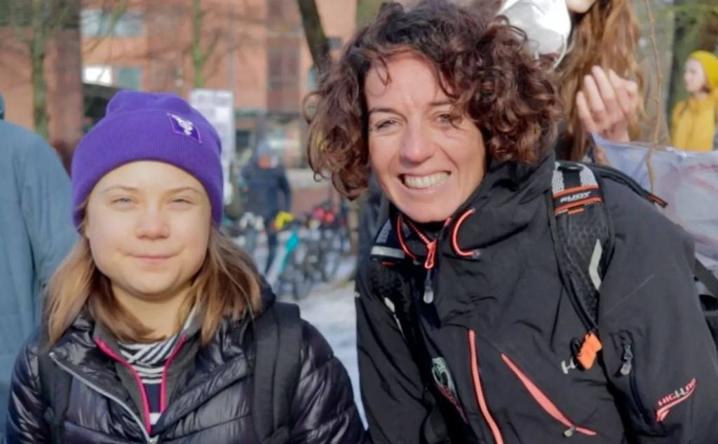 paola gianotti progetto bike4tree con greta thunberg